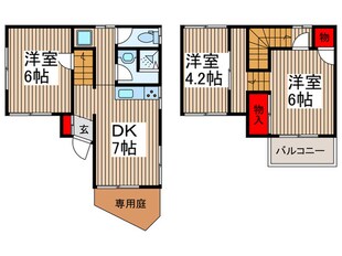 見沼区東新井貸家の物件間取画像